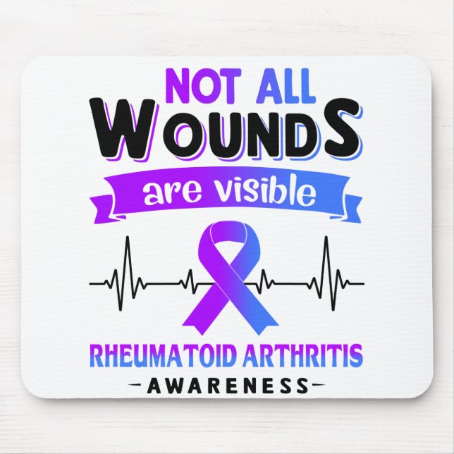 Rheumatoid Arthritis Awareness Month Ribbon Gifts Mouse Mat (Front)