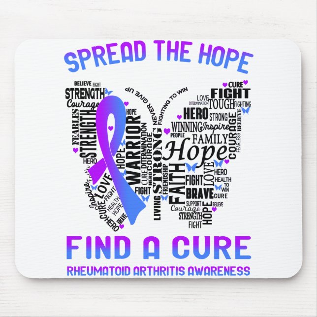 Rheumatoid Arthritis Awareness Month Ribbon Gifts Mouse Mat (Front)