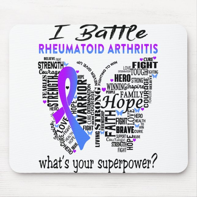 Rheumatoid Arthritis Awareness Month Ribbon Gifts Mouse Mat (Front)