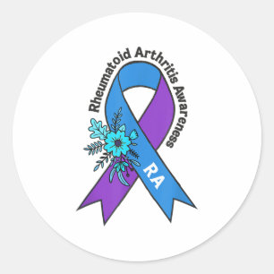 Rheumatoid Arthritis Awareness Ra Warrior Survivor Classic Round Sticker