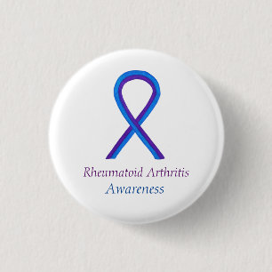 Rheumatoid Arthritis Awareness Ribbon Custom Pin