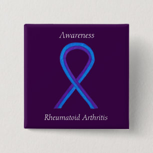 Rheumatoid Arthritis Awareness Ribbon Custom Pin