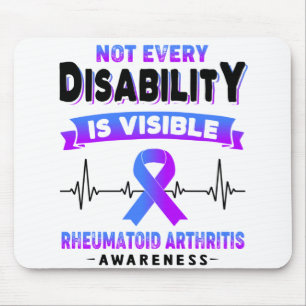 Rheumatoid Arthritis Awareness Ribbon Support Gift Mouse Mat