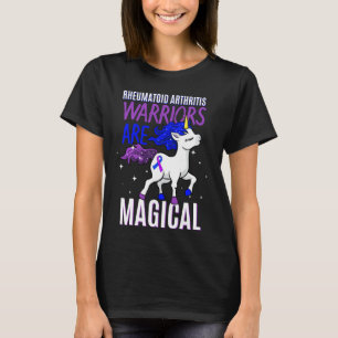 Rheumatoid Arthritis Warrior Magical Unicorn Purpl T-Shirt