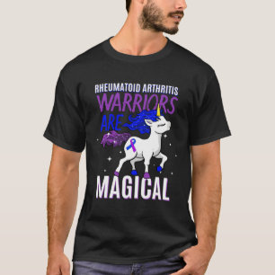 Rheumatoid Arthritis Warrior Magical Unicorn Purpl T-Shirt