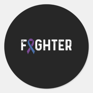 Rheumatoid Hritis Awareness Ribbon Ra Fighter Classic Round Sticker