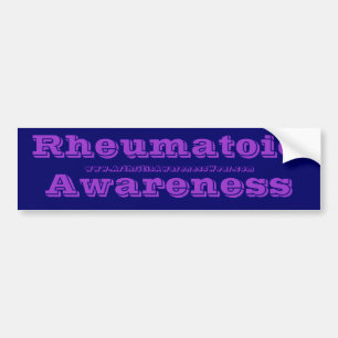RheumatoidAwareness - in the RA awareness colours! Bumper Sticker