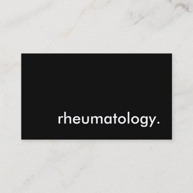 rheumatology. business card (Front)