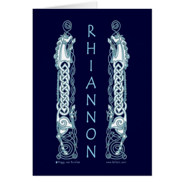 Rhiannon Celtic Horse Card (Front)