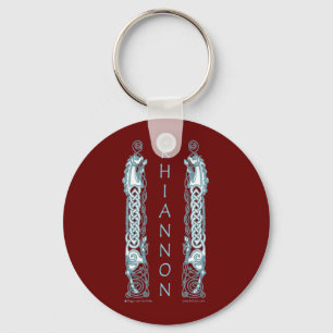 Rhiannon Celtic Horse Keychain, Burgundy Key Ring