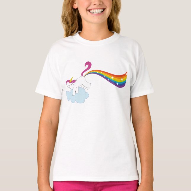 Rhiannon's Rainbow Unicorn T-Shirt (Front)