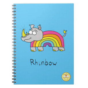 Rhinbow Rhino Rainbow Notebook