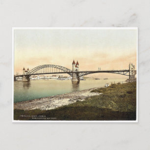 Rhine Bridge, Bonn, the Rhine, Germany rare Photoc Postcard