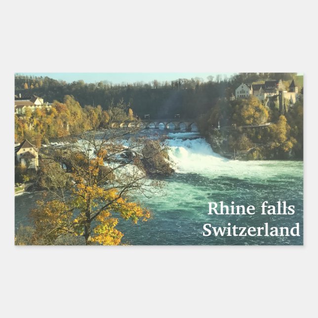 Rhine falls in Switzerland Rectangular Sticker (Front)