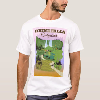 Rhine falls Switzerland travel poster T-Shirt