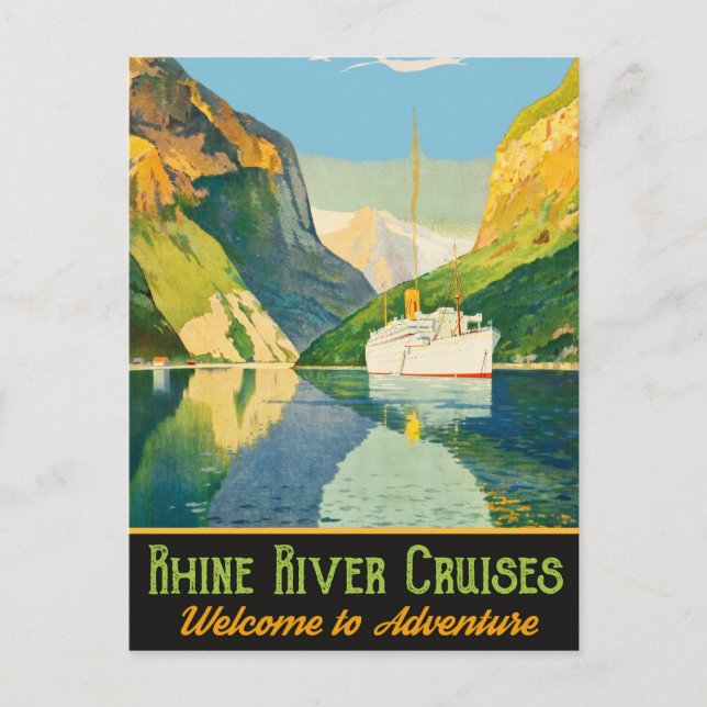 Rhine River Cruises,  Postcard (Front)