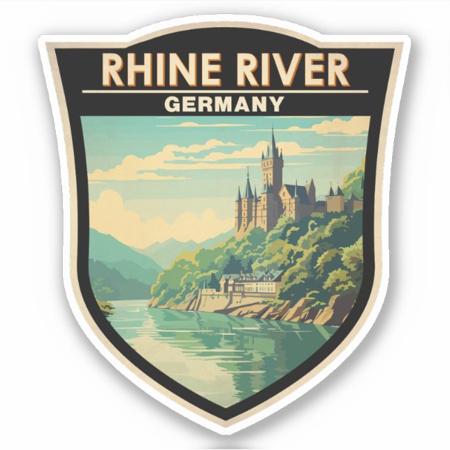 Rhine River Germany Section Travel Art Vintage (Front)