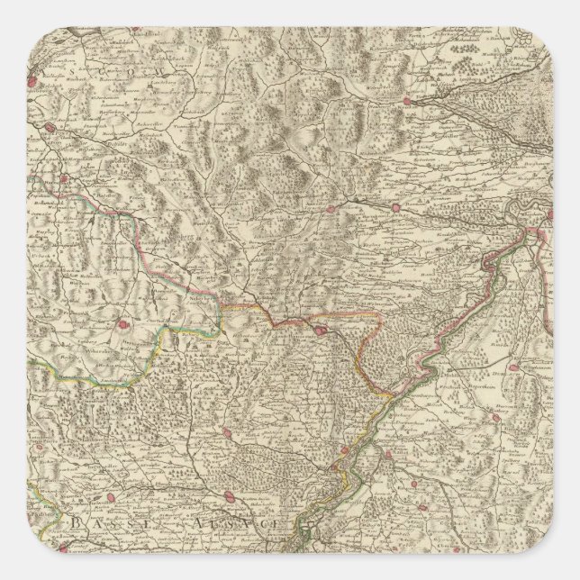 Rhine River Valley, France 2 Square Sticker (Front)