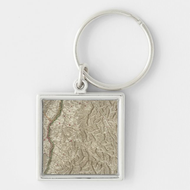 Rhine River Valley, France Key Ring (Front)