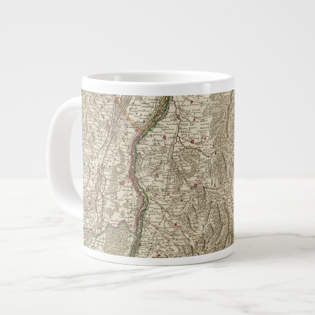 Rhine River Valley, France Large Coffee Mug (Front Left)