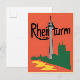 Rhine Tower Dusseldorf Rheinturm german gift Postcard