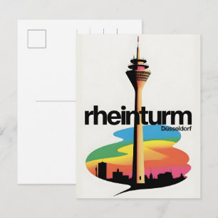 Rhine Tower Dusseldorf Rheinturm german gift Postcard