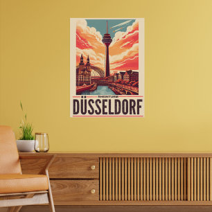 Rhine Tower Dusseldorf Rheinturm german gift Poster