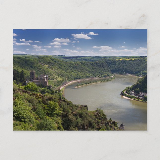Rhine Valley - Castle Katz postcard (Front)