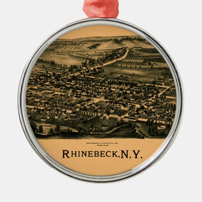 Rhinebeck 1890 metal tree decoration (Front)