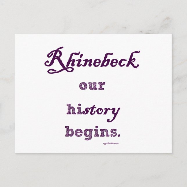 Rhinebeck, my history starts here. postcard (Front)