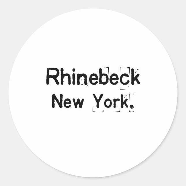 rhinebeck new york dirty classic round sticker (Front)