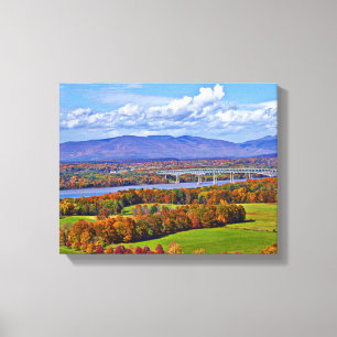 Rhinecliff Bridge in the fall Canvas Print
