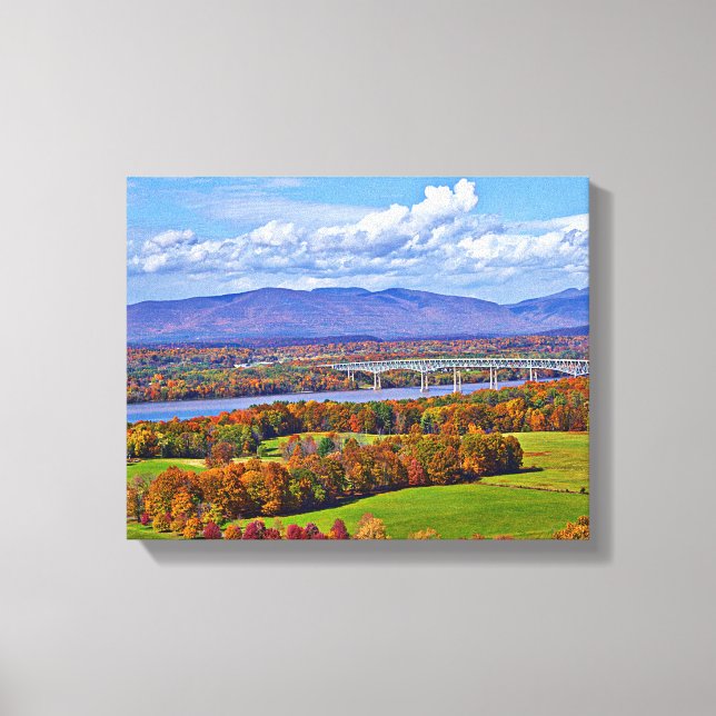 Rhinecliff Bridge in the fall Canvas Print (Front)