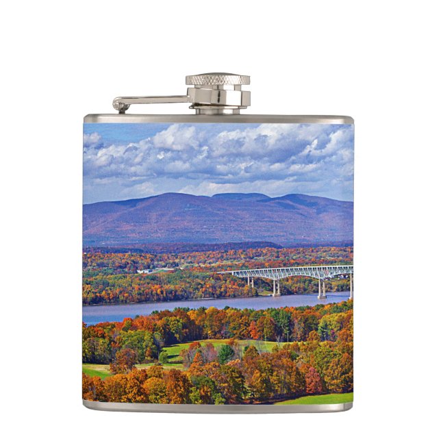Rhinecliff Bridge in the fall Hip Flask (Front)