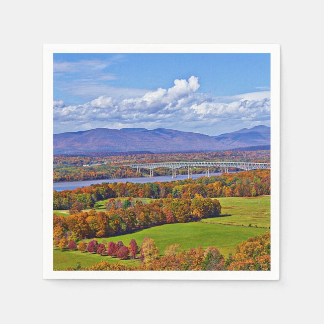 Rhinecliff Bridge in the fall Napkin (Front)