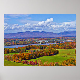 Rhinecliff Bridge in the fall Poster
