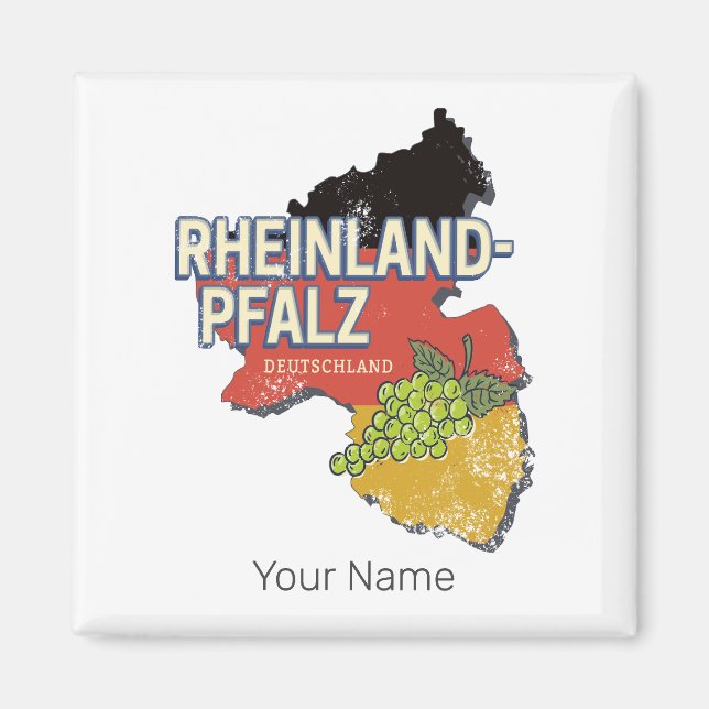 Rhineland-Palatinate Germany Federal State RLP Magnet (Front)