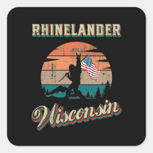 Rhinelander Wisconsin Square Sticker