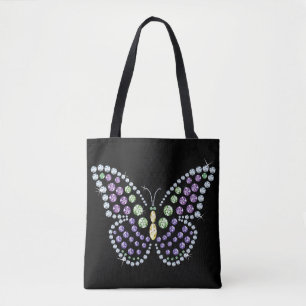 Rhinestone Butterfly Design Tote Bag