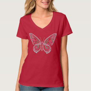 Rhinestone Butterfly Tshirt Diamonds Design