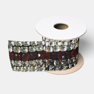 Rhinestone, diamonds, jewellery, gemstone, rubies satin ribbon