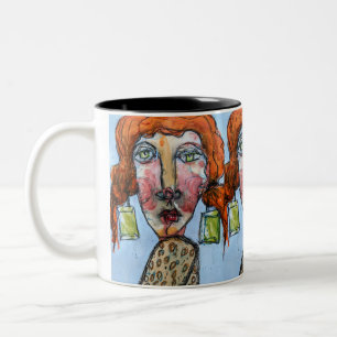 Rhinestone Girl Two-Tone Coffee Mug
