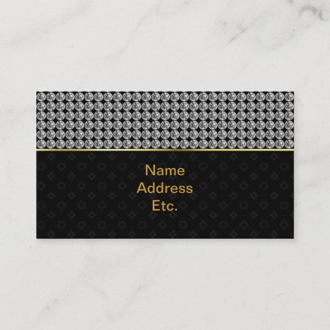 Rhinestone Glamour Set  business card (Front)