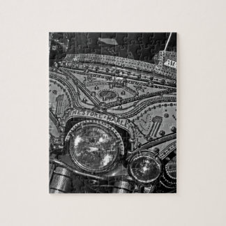 Rhinestone Harley in bw Jigsaw Puzzle