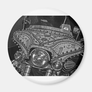 Rhinestone Harley in bw Magnet