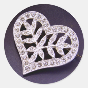 Rhinestone Heart Stickers