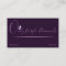 Rhinestone Logo Initial O Business Cards Purple