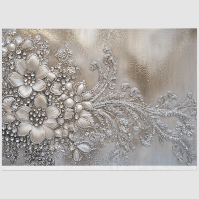 Rhinestone Patina, Background Bling Tissue Paper (Front)