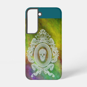 rhinestone skull art samsung galaxy case