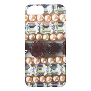 Rhinestones and pearls - vintage jewellery iPhone 8/7 case